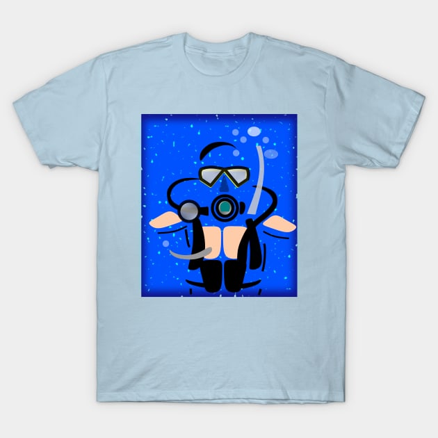 Scuba Diving T-Shirt by Zealjagan